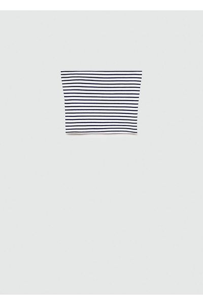 MANGO Navy Blue Women's Bustier 77150623