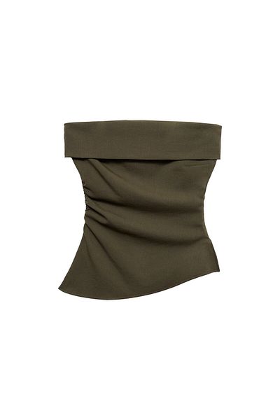MANGO KHAKI Γυναικείο Μπουστάκι 67028654