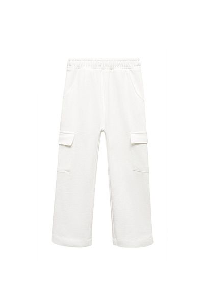 MANGO Spodnie dziewczęce Kirik White 77180386