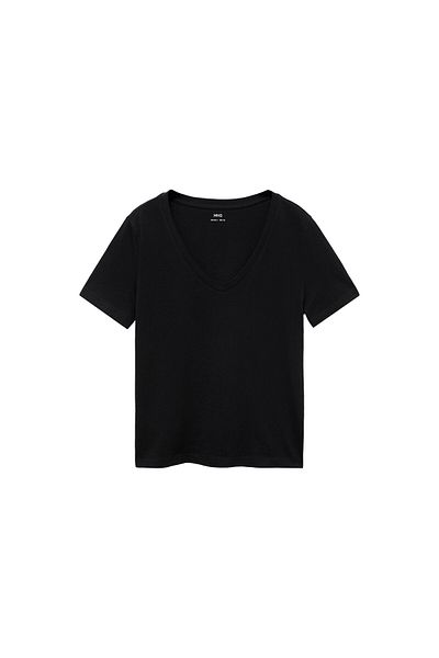 MANGO Women's Black T-Shirt 77120582