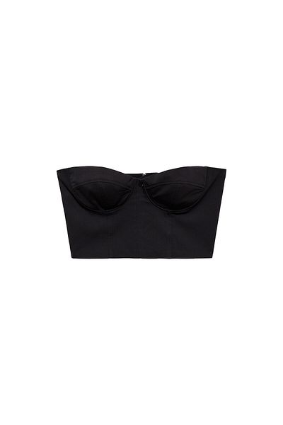 MANGO Schwarzes Damen-Bustier 77080378