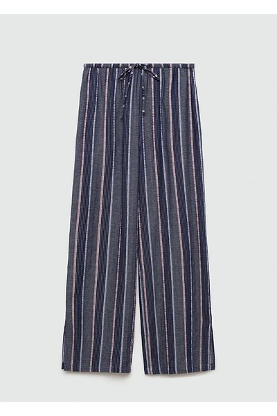 MANGO Woman Bright Blue Women's Trousers 77063260