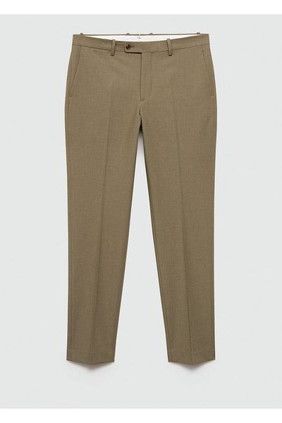 MANGO Ανδρικό πράσινο παντελόνι 77200588