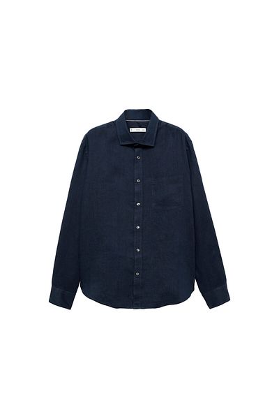 MANGO Cămașă pentru bărbați bleumarin 77130340