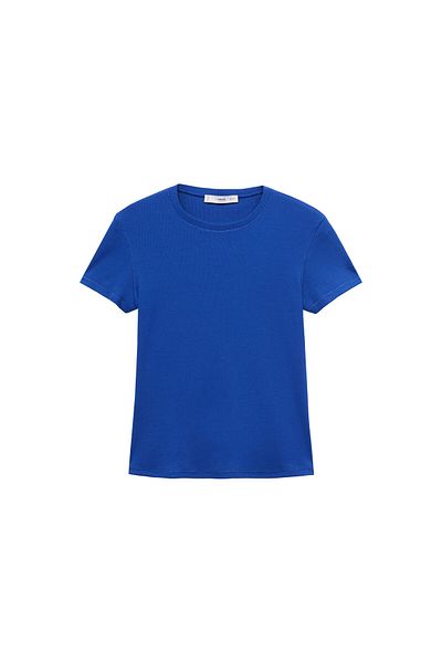 MANGO Blaues Damen-T-Shirt 77120622