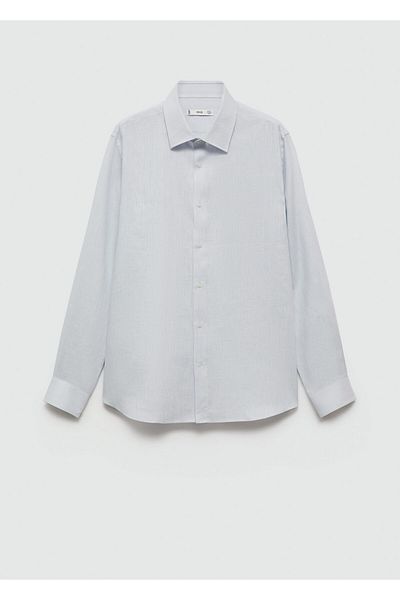 MANGO Sky Blue Men's Shirt 77120580