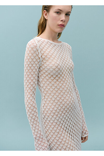 MANGO Rochie albă de damă 67088646