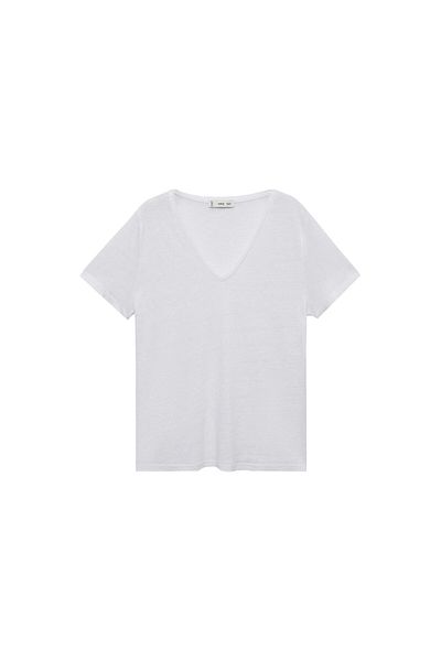 MANGO Woman Tricou alb pentru femei 77120583
