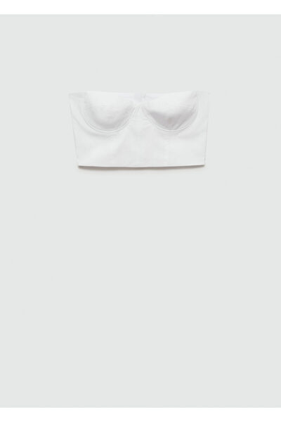 MANGO Woman White Women's Bustier 77080378