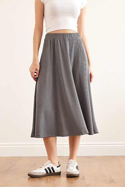 Olalook Жіноча спідниця з димчастого тканого полотна з еластичною талією ETK19000258