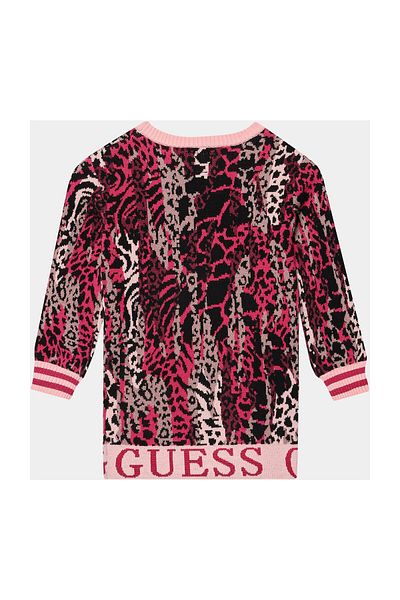 Guess Πλεκτό φόρεμα Pink Kids