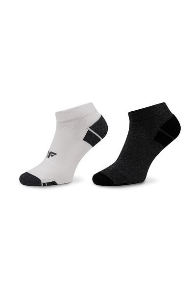 4F Комплект от 2 чифта мъжки ниски чорапи Black Adults