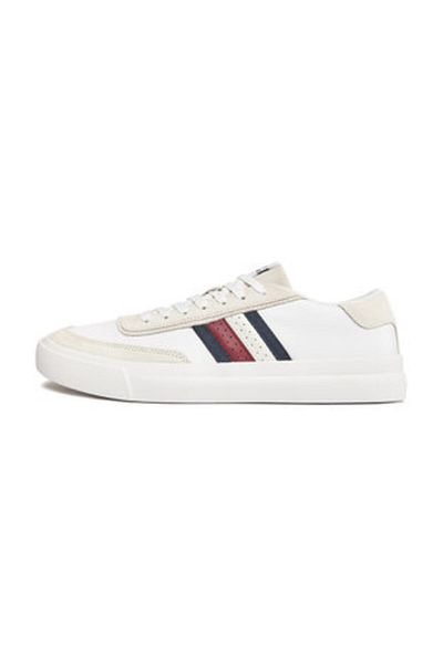 Tommy Hilfiger Kožené tenisky s podpisovým páskem
