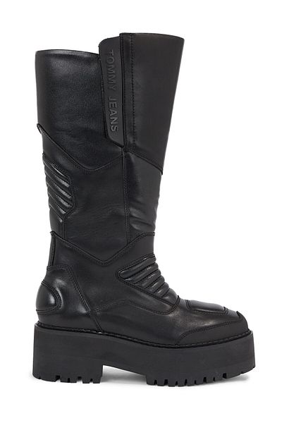 Tommy Jeans Kozačky nad kolena Black Adults