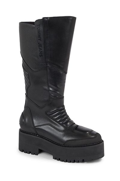 Tommy Jeans Kozačky nad kolena Black Adults