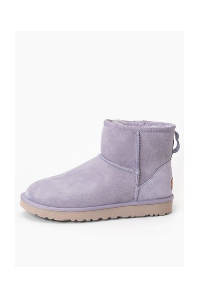 UGG Wildleder + Leder Flieder Damenstiefel W CLASSIC MINI II 1016222