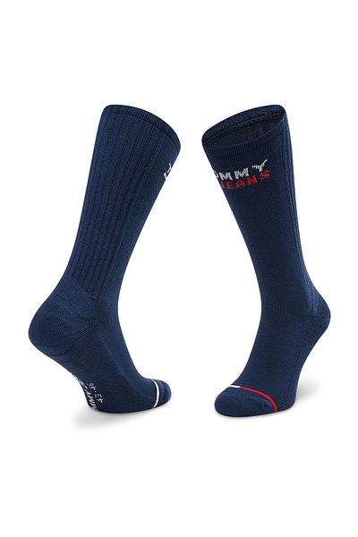Tommy Jeans 2 pár uniszex magas zokni készlet, Fekete Felnőtteknek