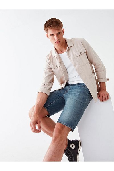 Levi's Džínsové šortky Ecru Adults