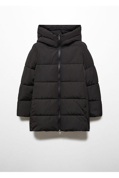 MANGO Women's Black Coat 57067702