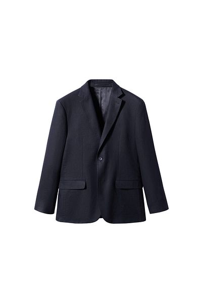 MANGO Pánská bunda Black Blazer -57930551