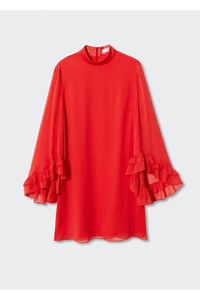 MANGO Women's Red Dress 37927728