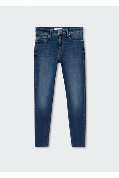 MANGO Woman Dark Denim Women's Jeans 37340367