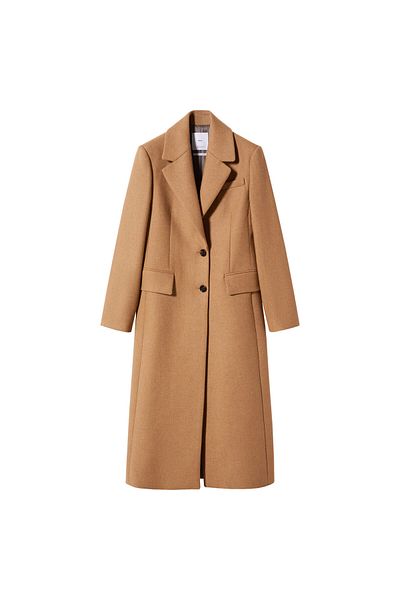 MANGO Γυναικείο παλτό Dark Camel 37989097