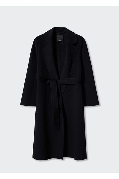 MANGO Women's Black Coat 47140057