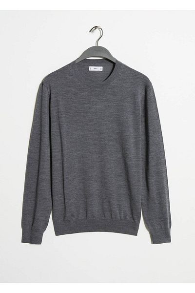 MANGO Men's Gray Sweater - Model57055993