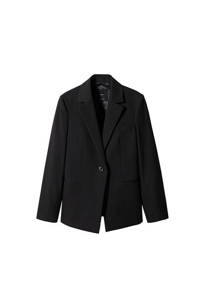 MANGO Blazer negru de damă 57240365