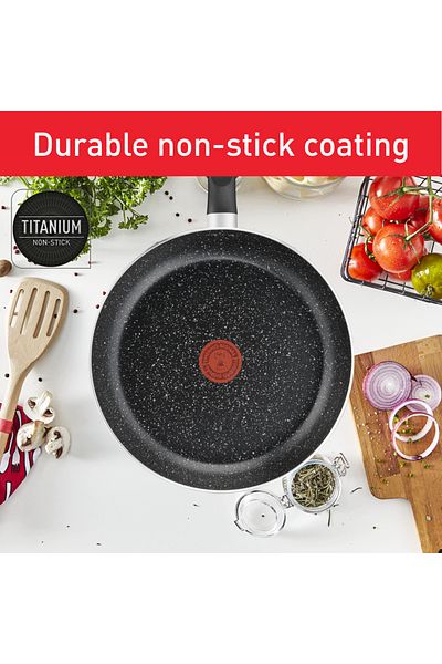 TEFAL Dark Stone | 7 pc set | Non-stick Cookware | Safe coating | B491