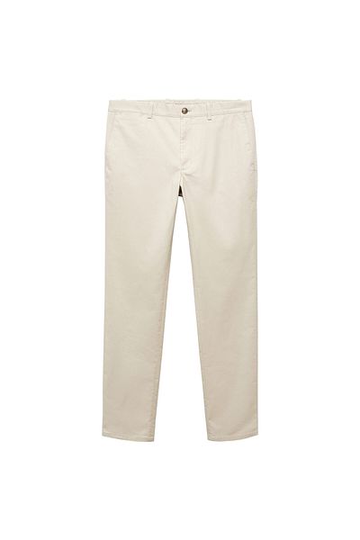 MANGO Men's Beige Trousers 67000619