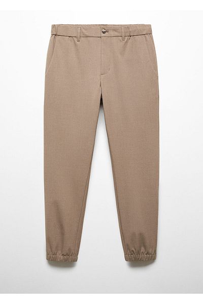 MANGO Beige Men's Trousers 67140253