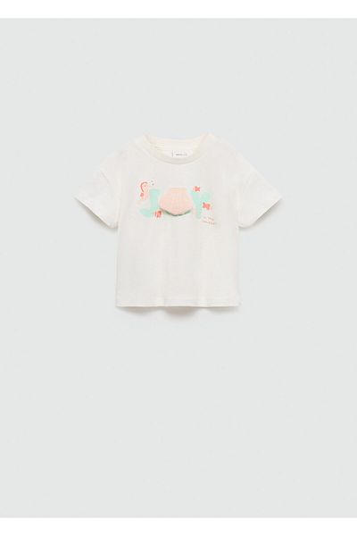 MANGO Woman Tricou Kirik White pentru fetiță 67007970