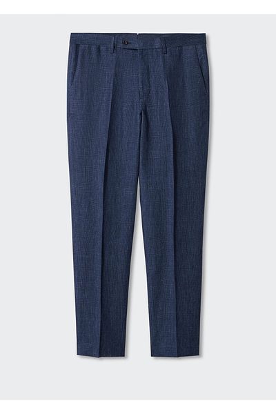 MANGO Men's Navy Blue Pants 57140556