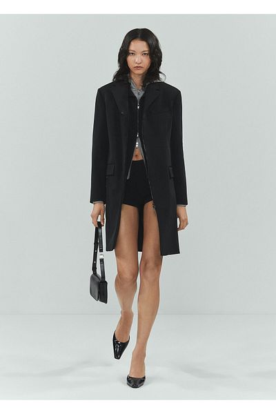 MANGO Woman Black Women's Coat 67083699