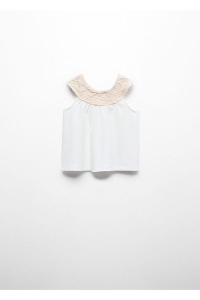 MANGO Woman Tricou alb cireș pentru fetiță 67006045
