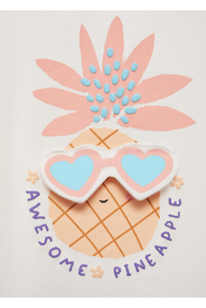 MANGO Woman Dívčí tričko Cherry White 67007950