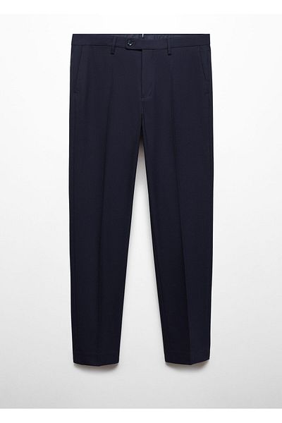 MANGO Navy Blue Men's Trousers 67150013