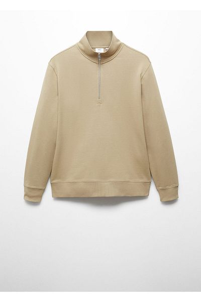 MANGO Woman Ανδρικό φούτερ Sand 67014462