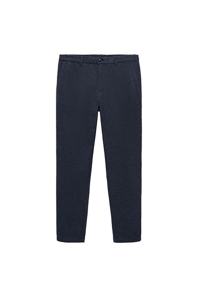 MANGO Navy Blue Men's Trousers 67100635