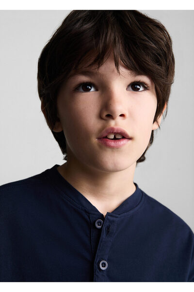 MANGO Woman Erkek Çocuk Lacivert T-Shirt 67906020