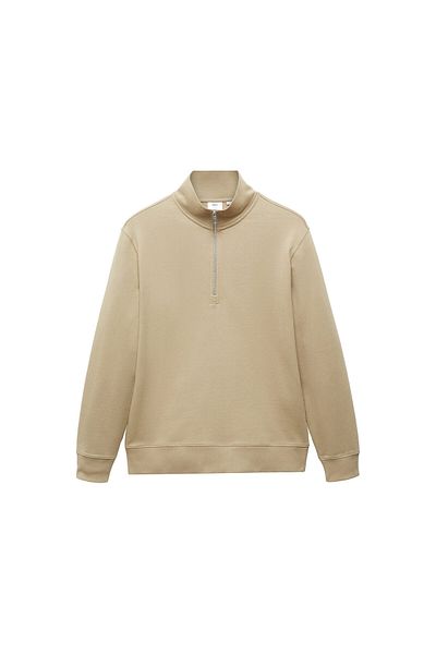MANGO Woman Ανδρικό φούτερ Sand 67014462