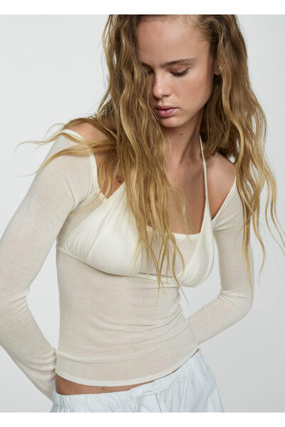 MANGO Woman Beyaz Kadın  Büstiyer 67009605