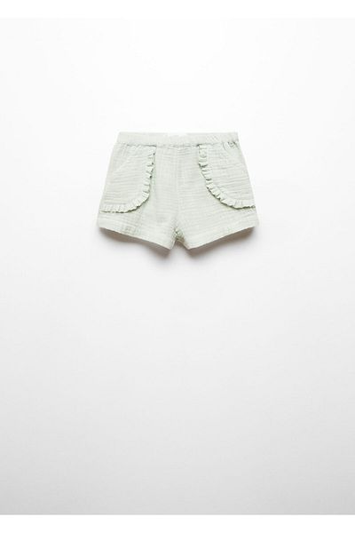 MANGO Woman Pantaloni scurți și bermude verzi pastel pentru fetiță 67075998