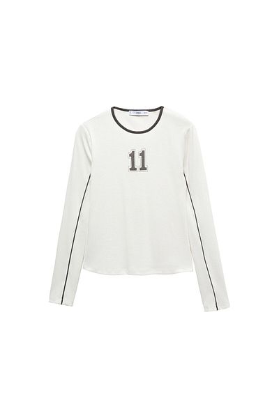 MANGO Woman Tricou alb pentru femei 67007928