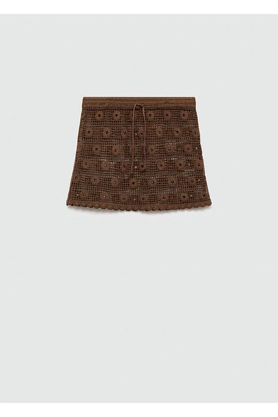 MANGO Woman Brown Women's Skirt 67039226