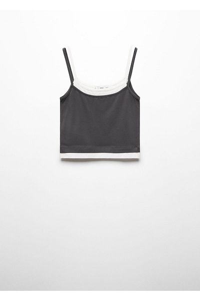 MANGO Graues Damen-Bustier 67066736