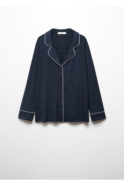 MANGO Woman Navy Blue Women's Pajama Top 67954020