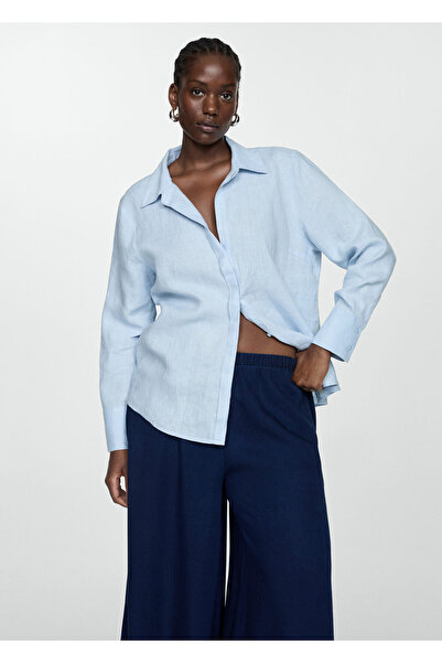 MANGO Woman Tmavé džínové dámské kalhoty 67039036